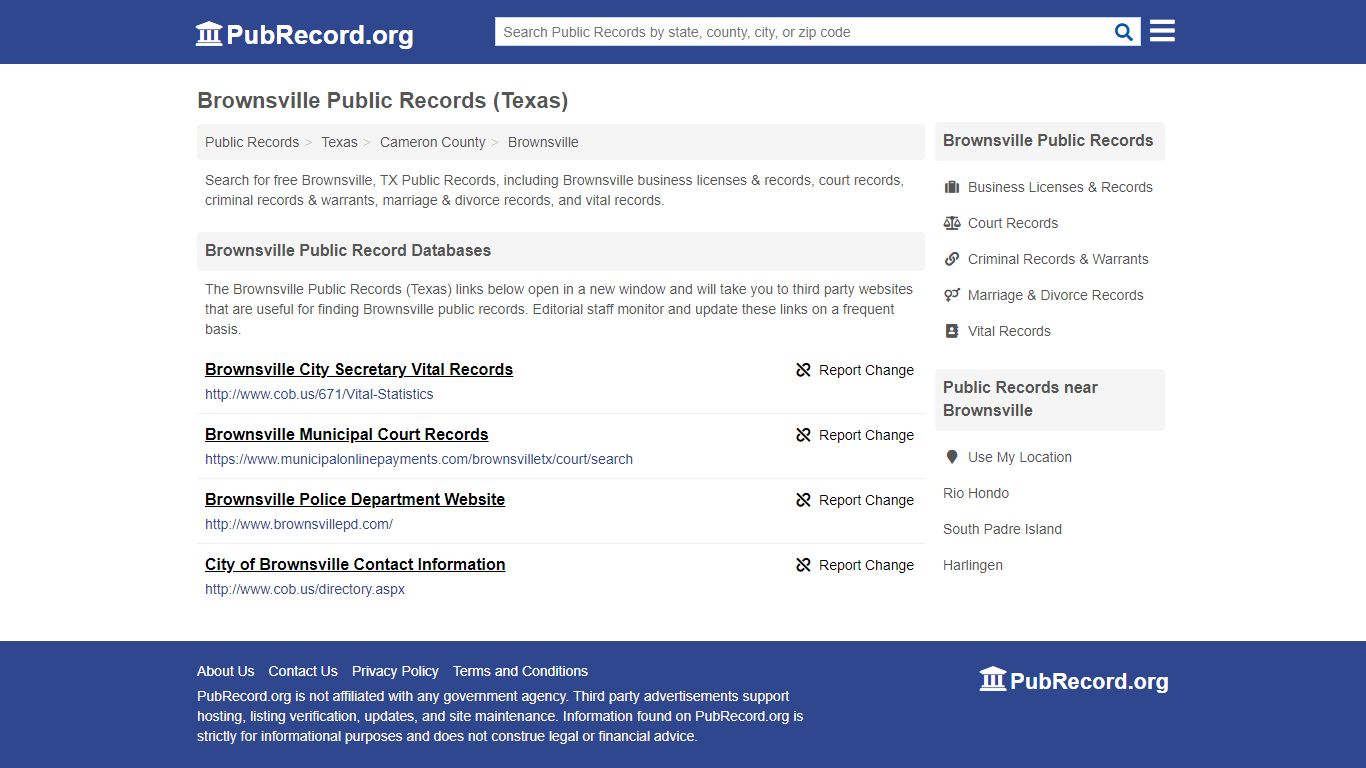 Free Brownsville Public Records (Texas Public Records)
